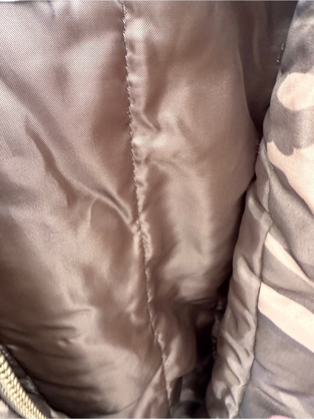 Charlotte Russe Men's Camouflage Bomber Jacket - Olive & Tan - Picture 4 of 5